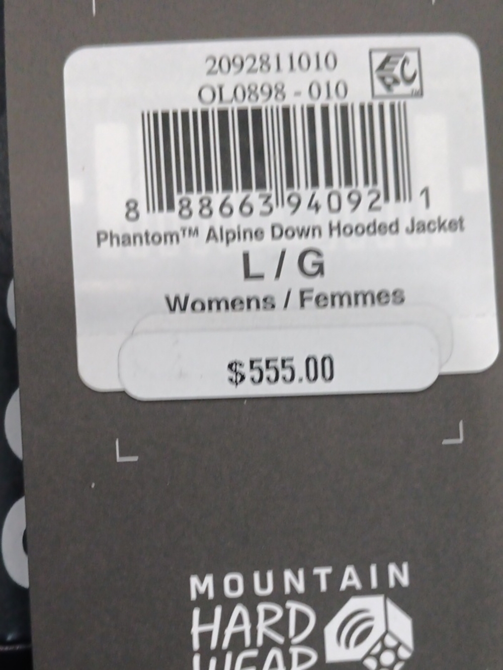 Mountain Hardwear Phantom Alpine Down Hooded Jacket - Black
